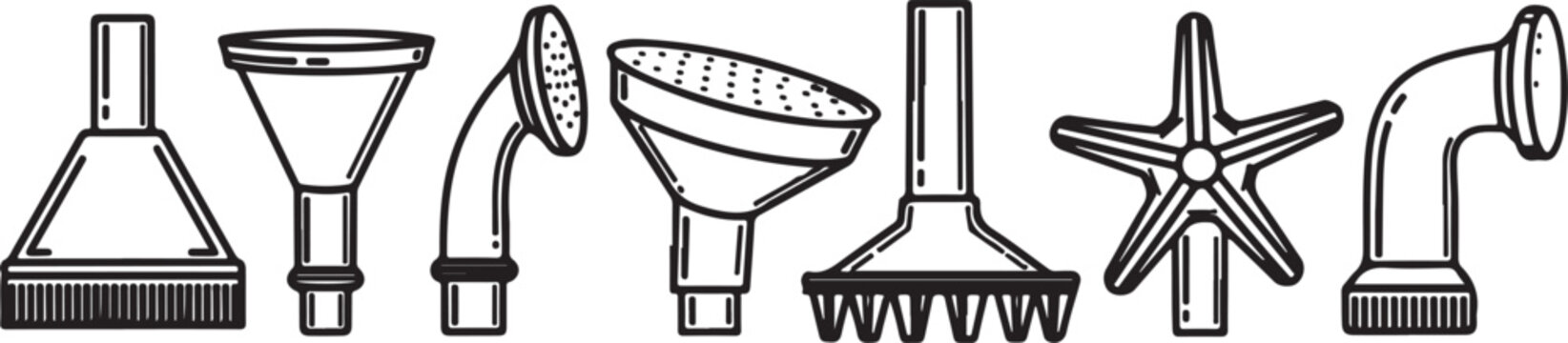 Collection of vintage kitchen utensils and tools illustration Vector