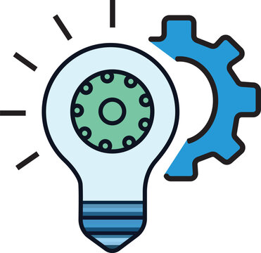 Creative Light Bulb Idea and Innovation Vector Icon