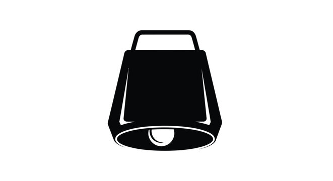 Bell shape in black silhouette