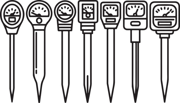 Set of seven different types of classical alarm clocks vector icons Vector