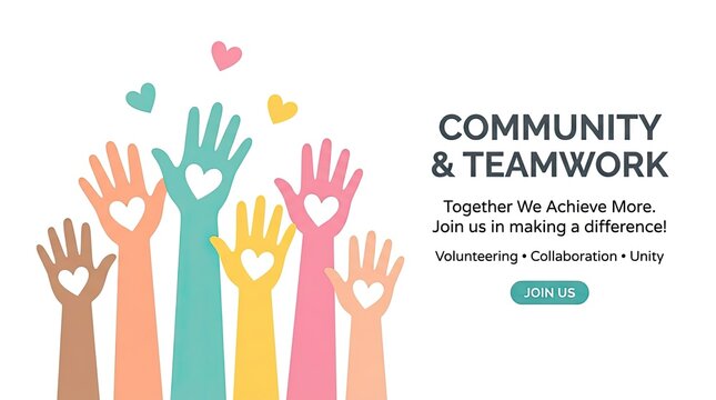 International friendship day community unity hands hearts