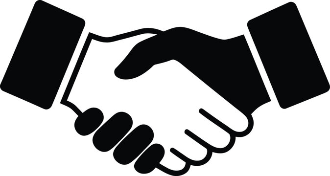 Handshake icon symbolizing trust, unity, and professional cooperation