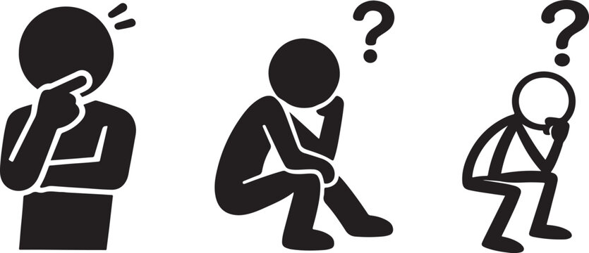  Question and problem solving themed thinking graphics for creative awareness projects