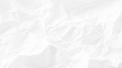Fototapeta premium Crumpled white paper texture background with creases and folds abstract design element