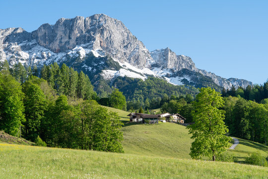 Bauernhof in den Berchtesgadener Alpen am Untersberg