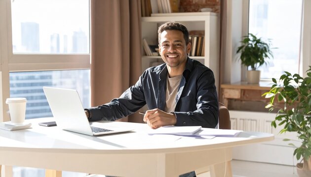 businessman working on laptop