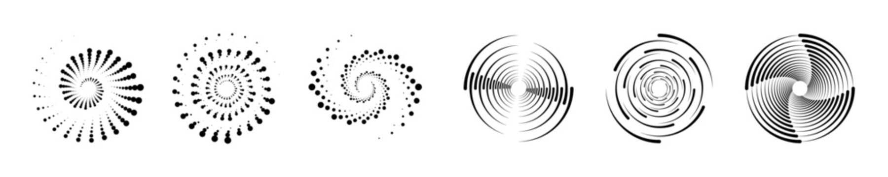 Modern abstract halftone circle background with dotted geometric frame and vector design elements for branding and UI kits. PNG abstract vortex ring.