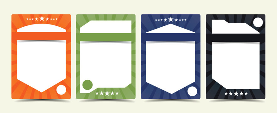 Sport player trading card frame border