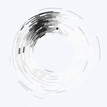 Futuristic Blue Circular HUD Segments