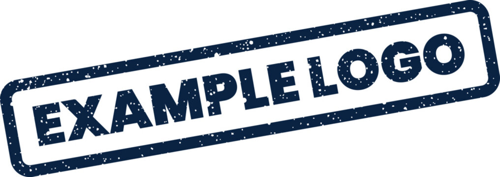 Distressed stamp effect showing the phrase EXAMPLE LOGO, ideal for mockups and branding design presentations