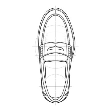 Classic Penny Loafer Stamp Top View