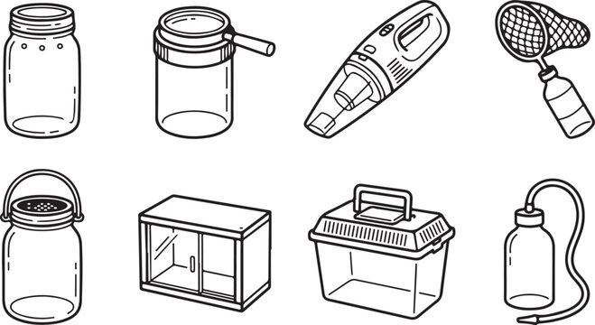 Vector set of food containers and jars with lids and labels Vector