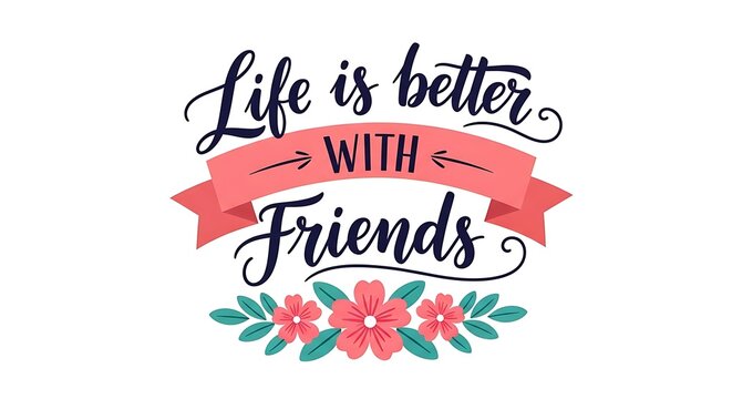 Life is better with friends quote
