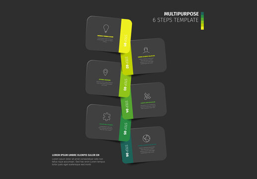 Modern Multi-Purpose 6 Steps Infographic Template