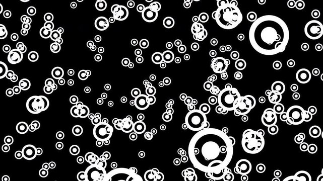 Abstract bubbles floating up animation loop