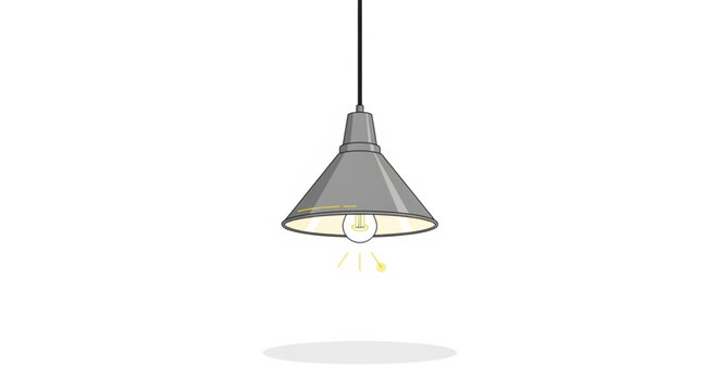 Industrial Style Pendant Light Fixture with Edison Bulb.