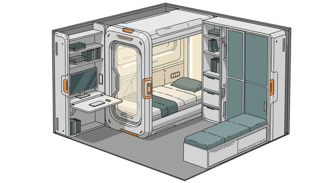 Interior of a small room.