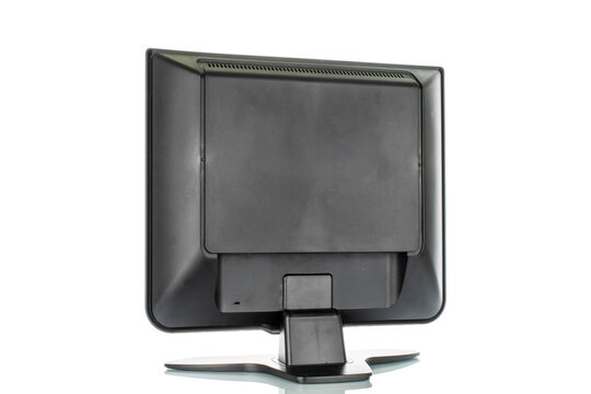 Monitor isolated on white background, close-up.