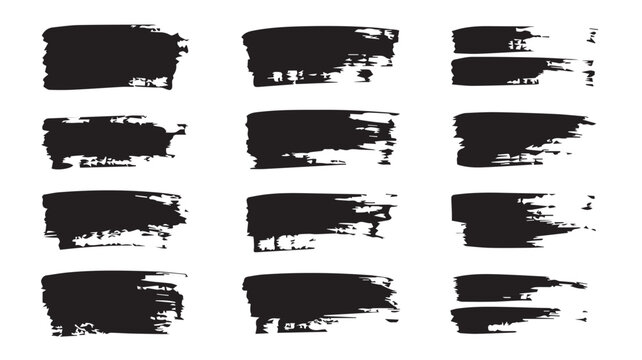 A versatile collection of expressive, hand-painted brush stroke elements, perfect for enhancing graphic design projects with artistic textures and modern, distressed visual accents