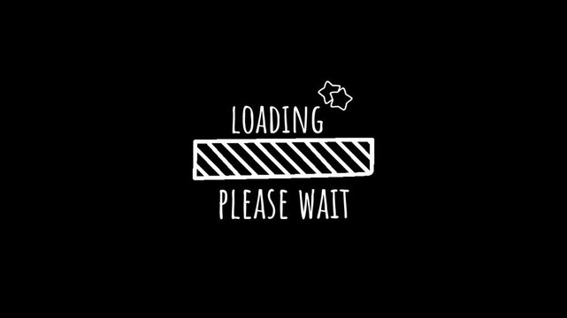 Modern Loading Progress Animation with Digital Buffering Icon and Futuristic Motion Effects
