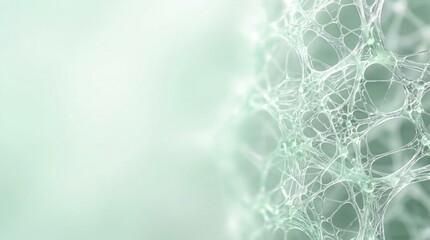 Obraz premium Abstract network of interconnected cells and organic matter with glowing nodes