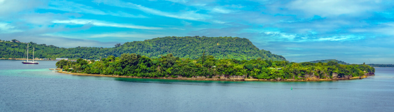 Iririki Island in Port Vila harbor, Efate Island, Vanuatu, South Pacific Ocean