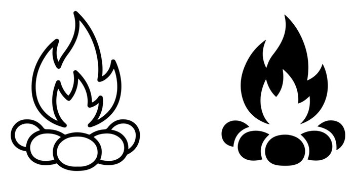 bonfire campfire outdoor fire icon