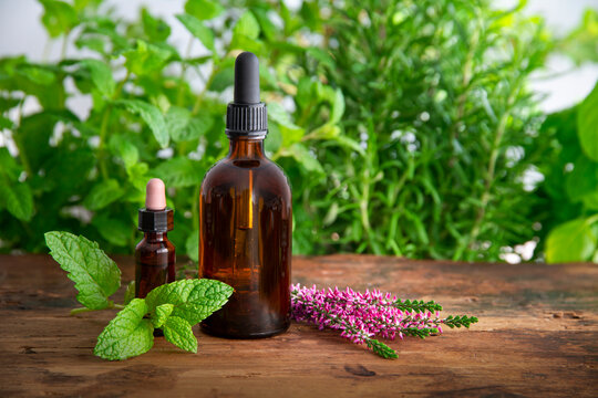 Natural spa essence with flower scent for skin care ritual