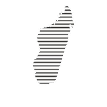 madagascar map with horizontal line