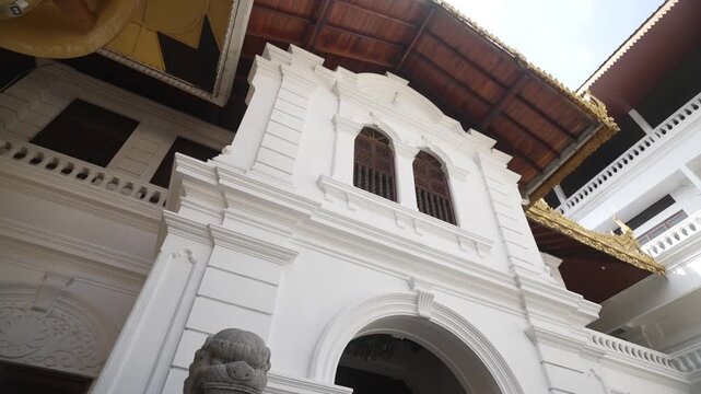 View of Gangaramaya Temple on a sunny day, Colombo, Sri Lanka, Asia