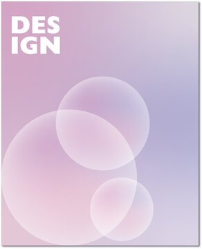 modern pastel geometric poster template with abstract circles and minimal typography background