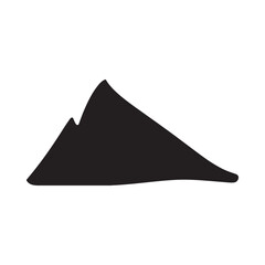 Fototapeta premium mountain silhouette on white background simple graphic design