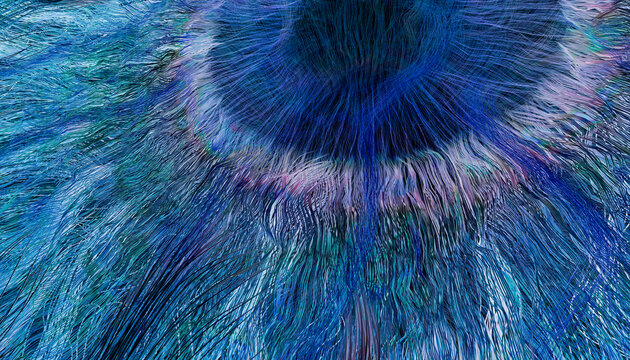 Stunning macro render of a blue eye's intricate details