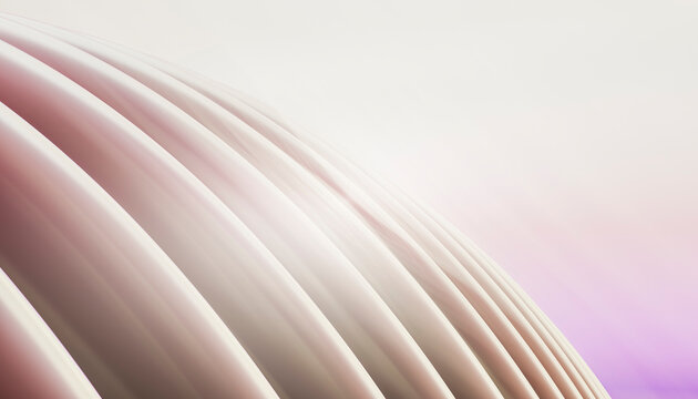 Abstract reflective geometric waves in colorful pastel gradient