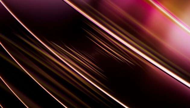 Reflective colorful geometric streaks in abstract background