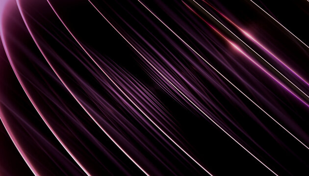 Colorful reflective geometric light streaks on dark background
