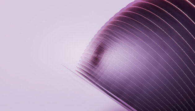 Reflective colorful geometric arc pattern on soft gradient