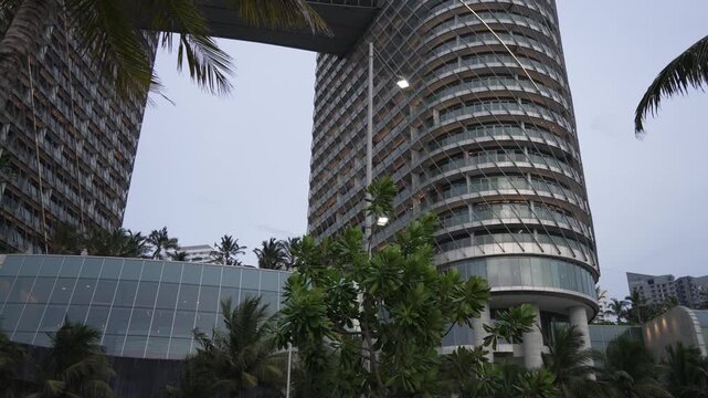View of contemporary architecture on Galle Colombo Road, Colombo, Sri Lanka, Asia