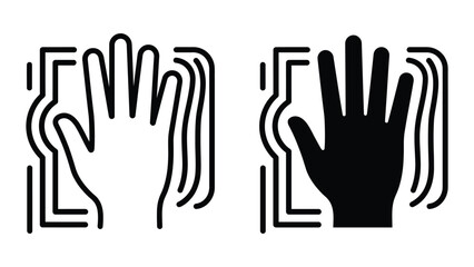 Fototapeta premium Hand gesture peace symbol with fingers spread