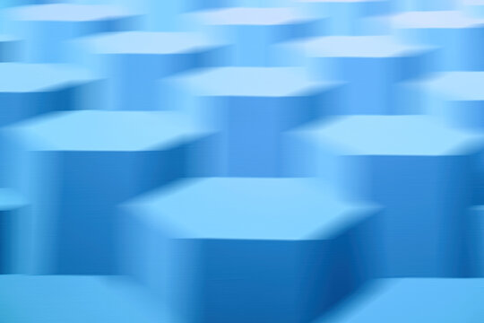 Abstract blue hexagonal pattern background