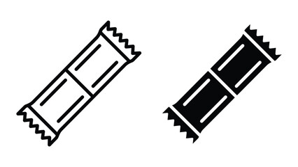 Fototapeta premium Black and white interlocking brackets vector icon