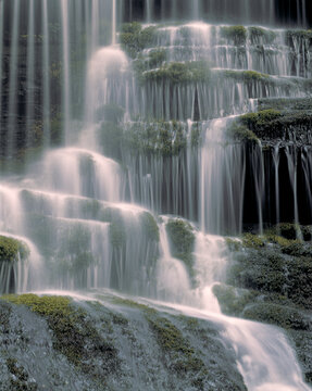 Film photo of Station Cove Falls in upstate South Carolina