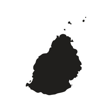 mauritius map silhoutette Suitable for posters and web icons