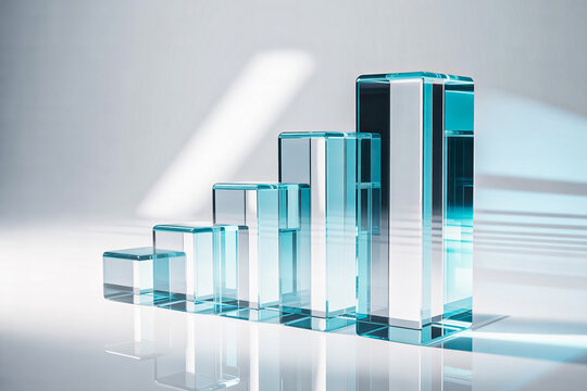 Transparent Glass Blocks 3D Stack