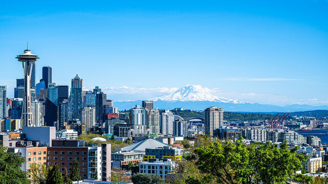 Seattle Skyline and Mount Rainier