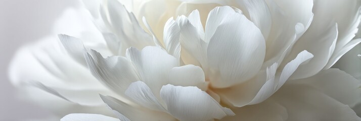 Obraz premium Close-up of a delicate white flower with soft petals and a serene background.