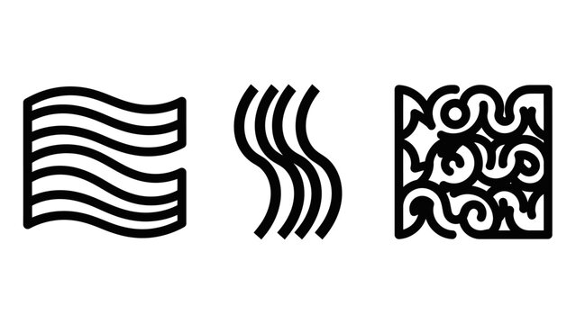 Set of abstract graphic elements with wavy lines and geometric patterns design element abstract art modern art simple lines basic shapes digital art black and white abstract minimalist