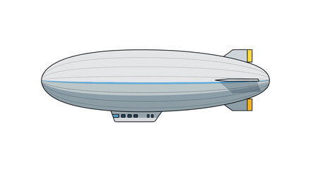 Vector Illustration of a Classic Airship Zeppelin © Azrha