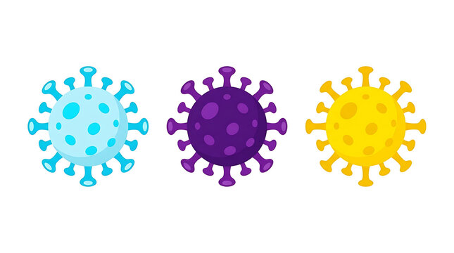 Microscopic enlargement of virus transparent in 3D - floating cell in body -covid, influenza, sars, corona, hiv, mers, cholera, variola, measles - disease organisms