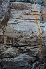 Fototapeta premium Felswand in einem Sandsteinbruch